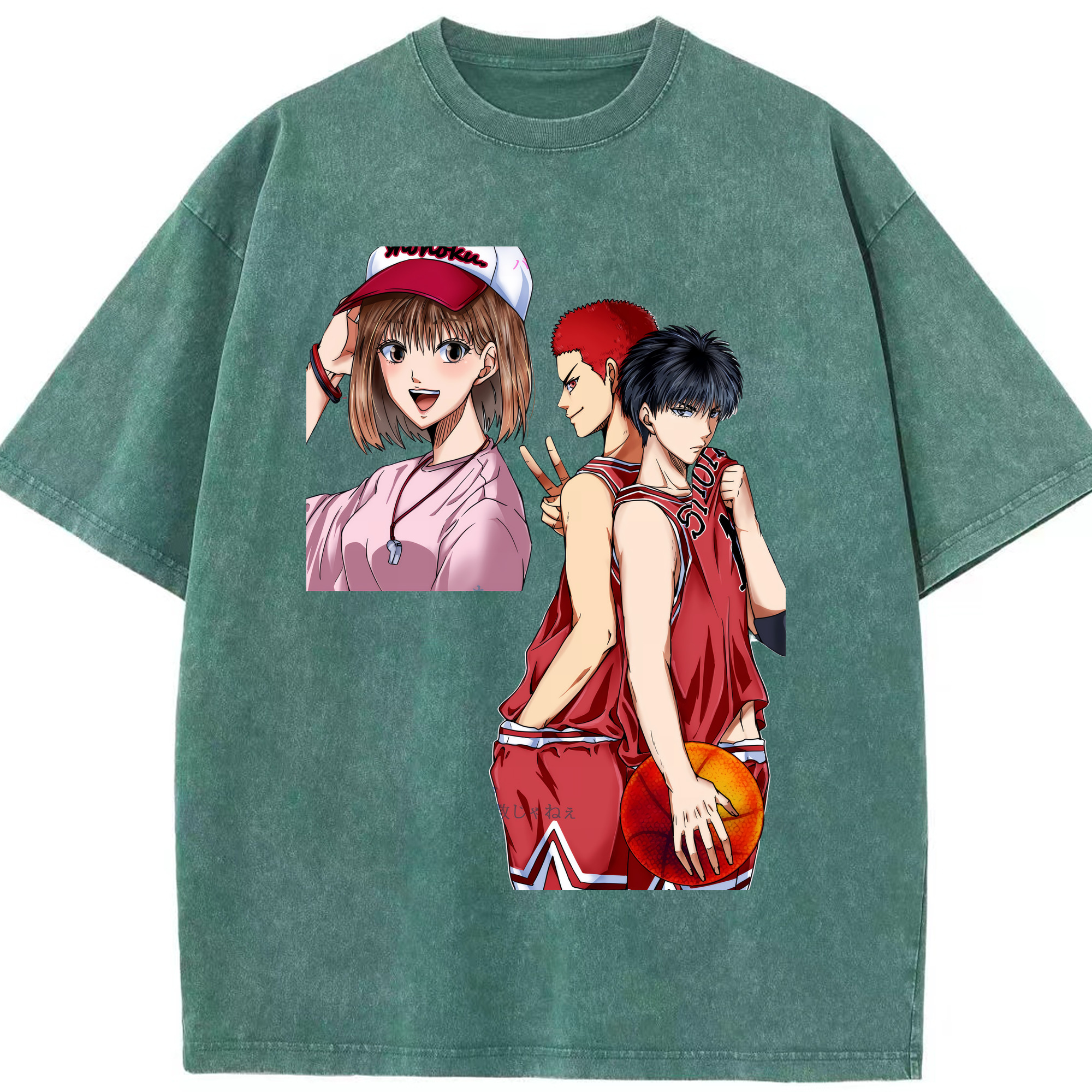 （画像用） SLAM DUNK／スラムダンク 綿100% ヴィンテージ風 半袖Tシャツ（フロントプリント）